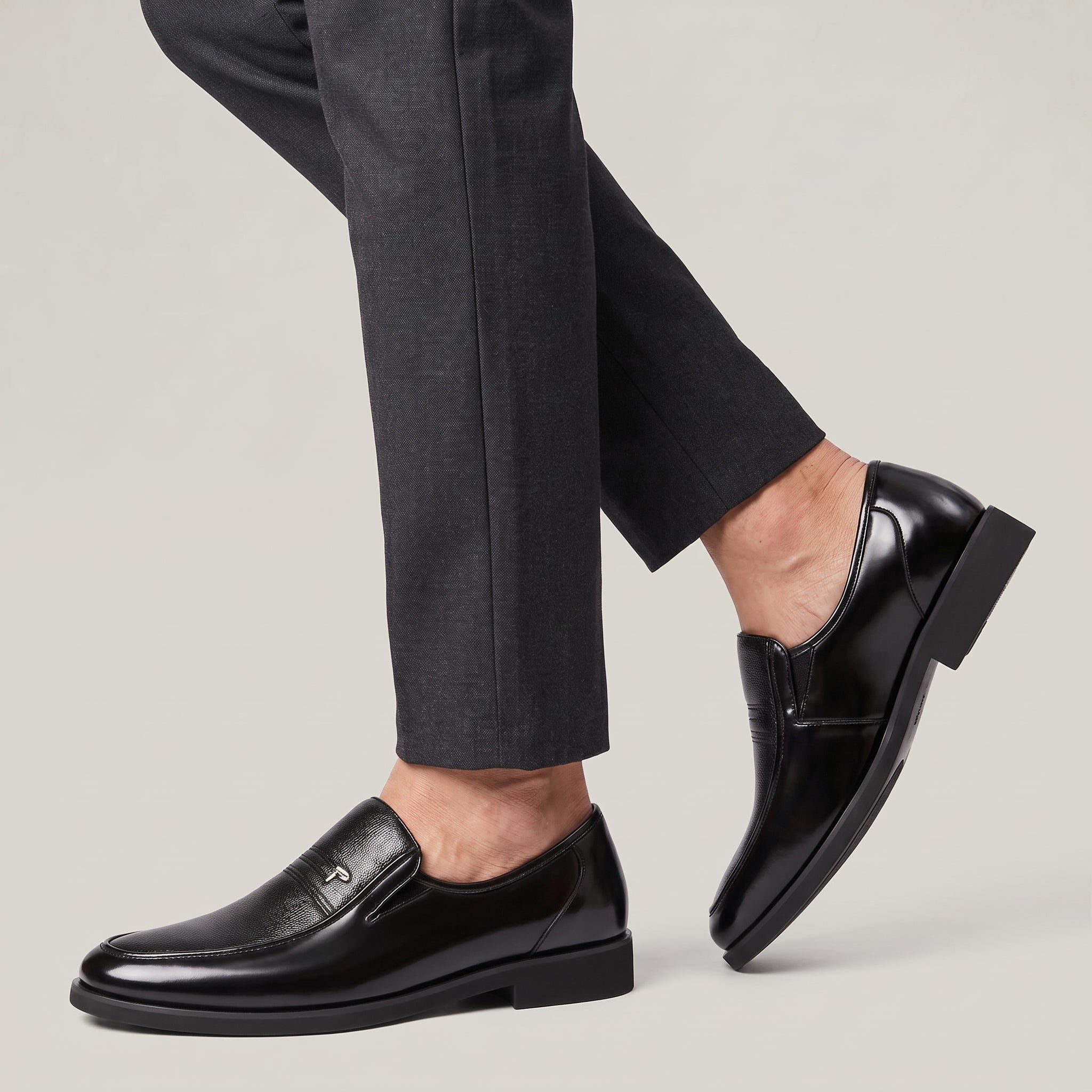Men's Leather Slip-On Business Loafers