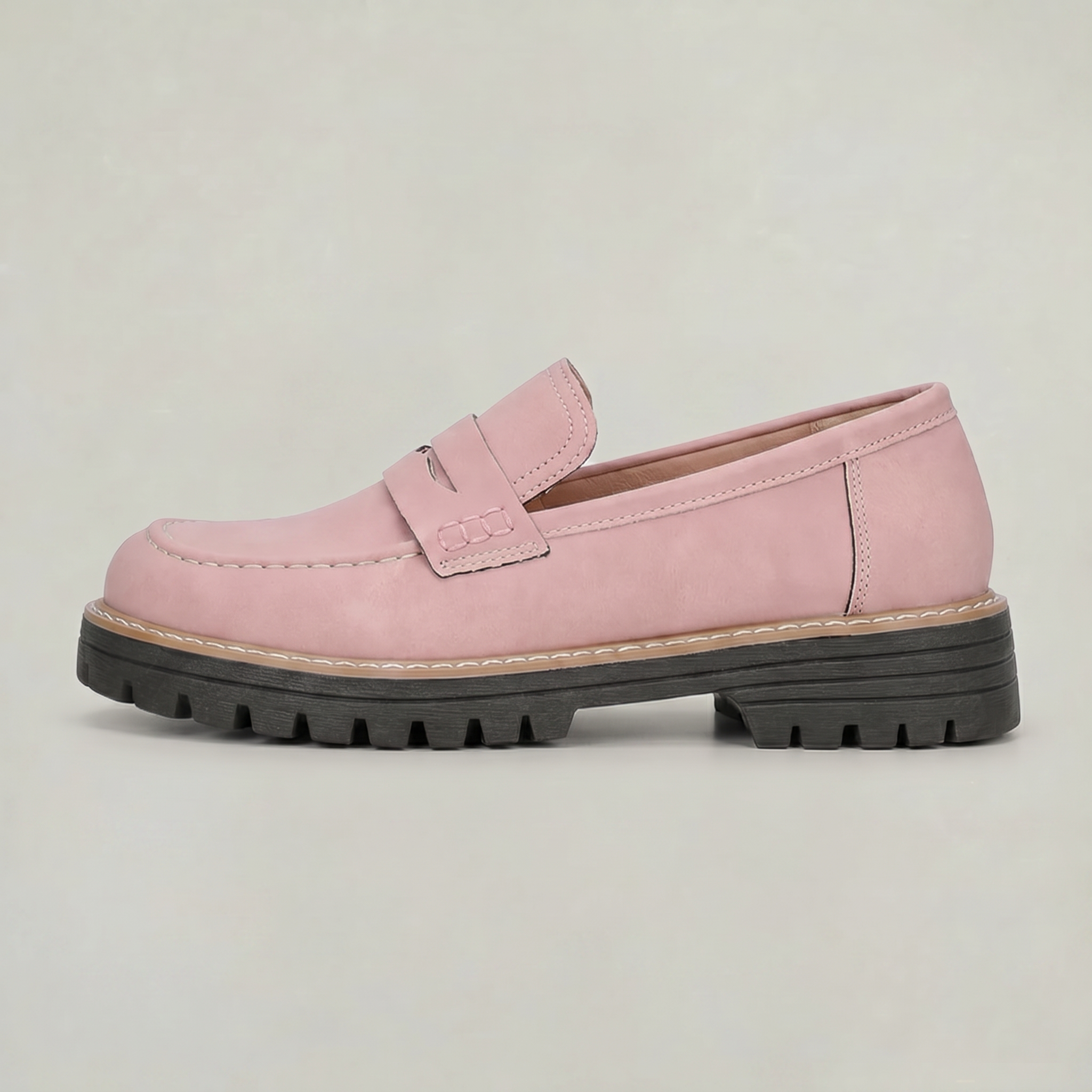 Women's Suede Platform Slip-On Penny Loafers