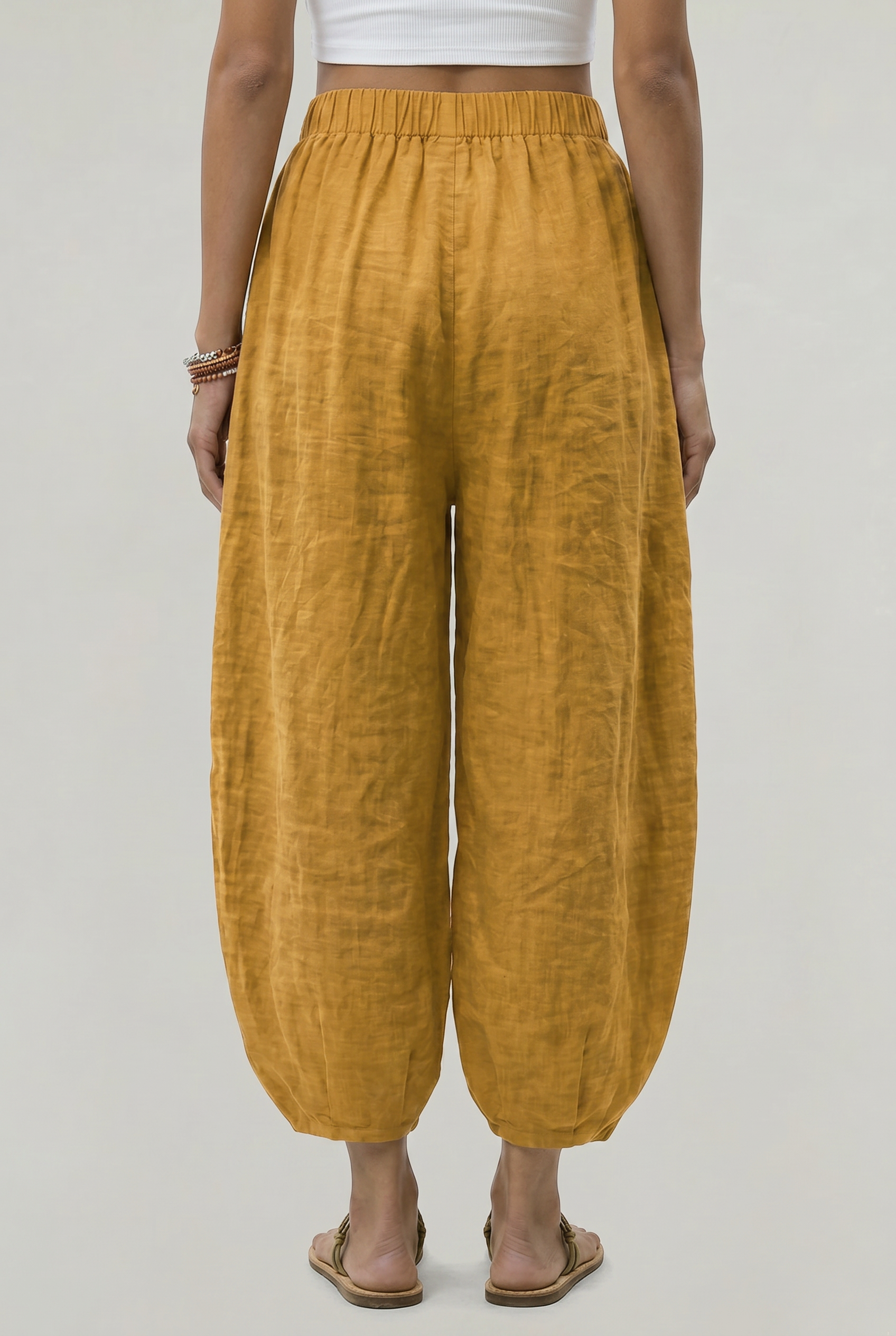 Women's Wide Leg Linen Trousers