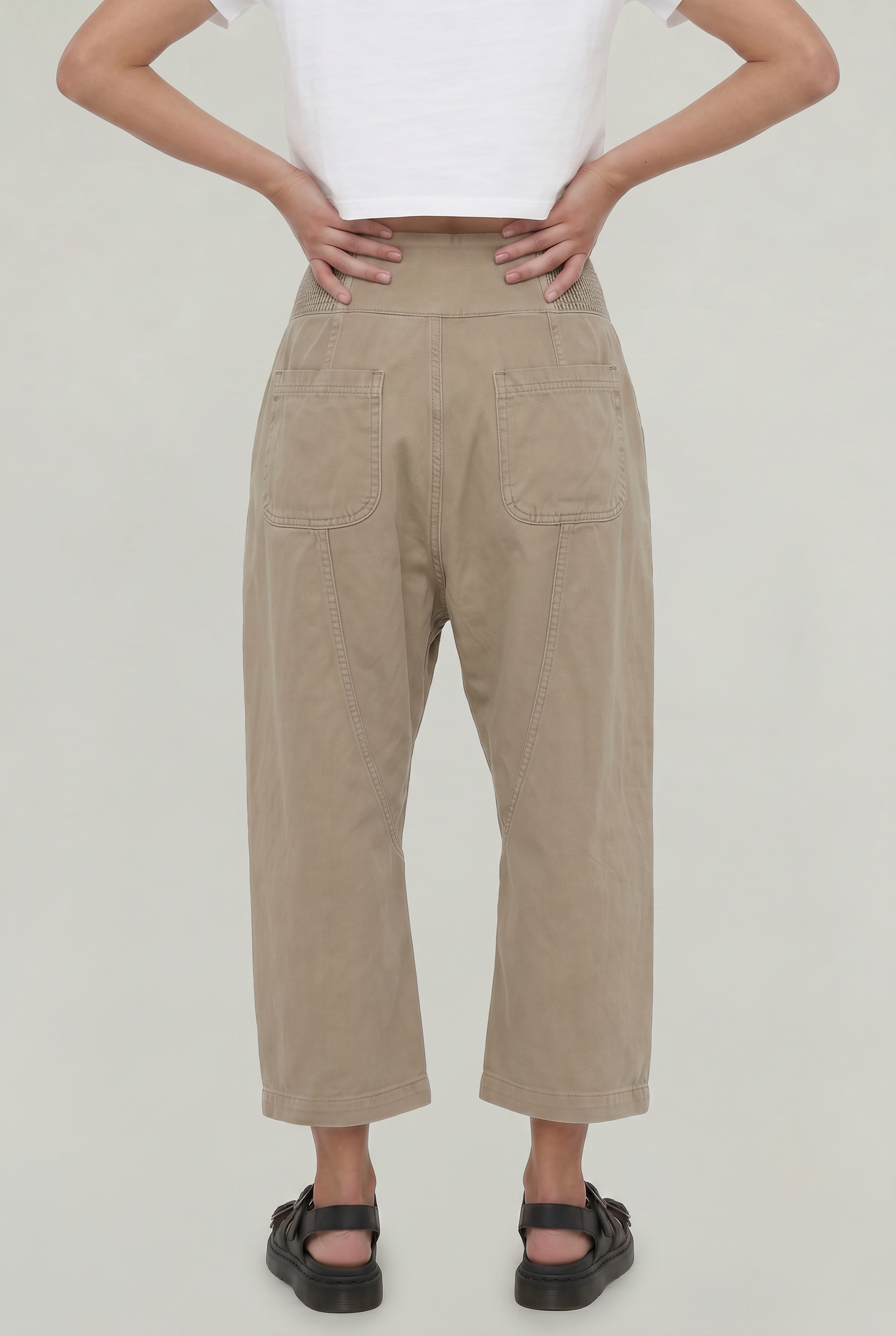 Women's Cotton Linen Wide Leg Trousers