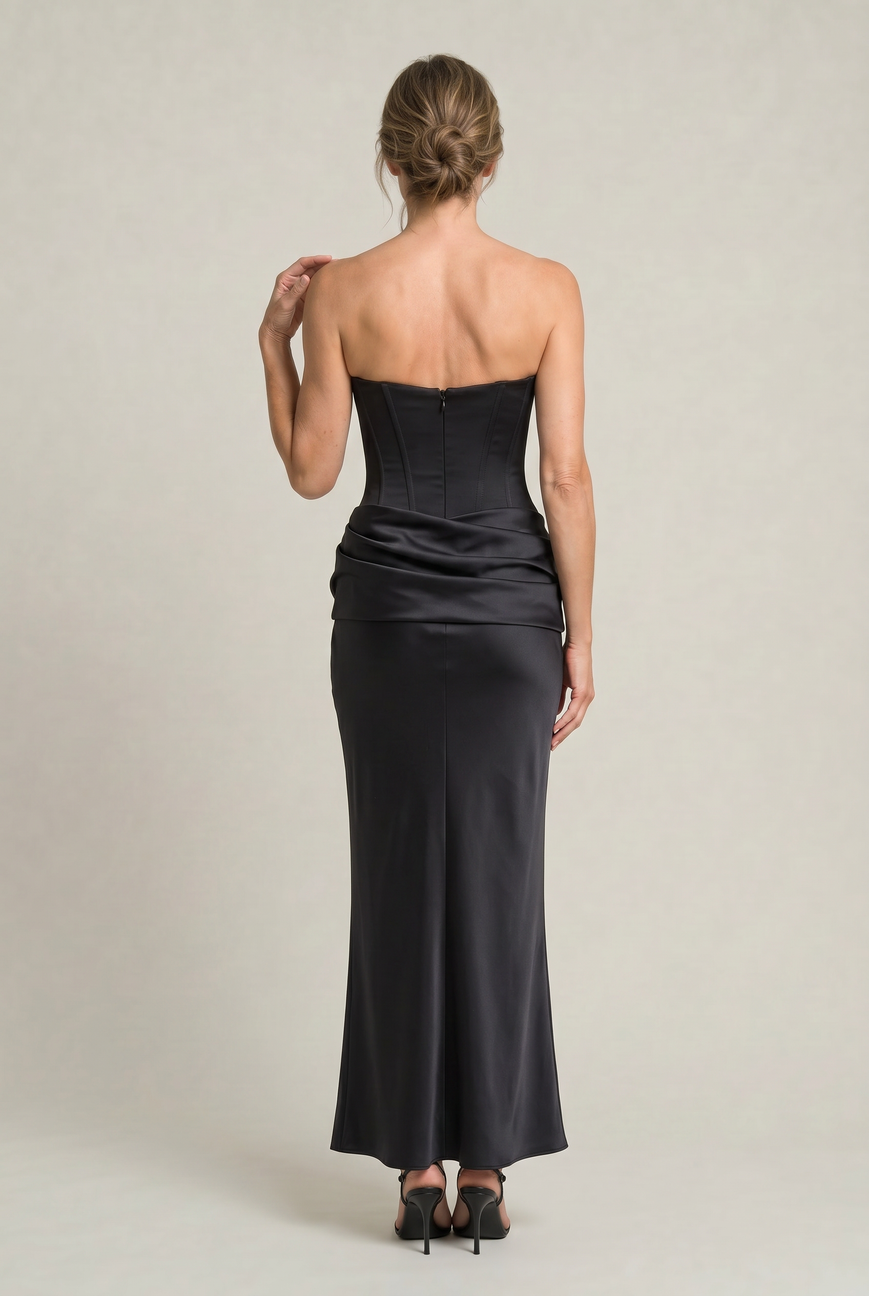 Women's Corset Strapless Maxi Dress