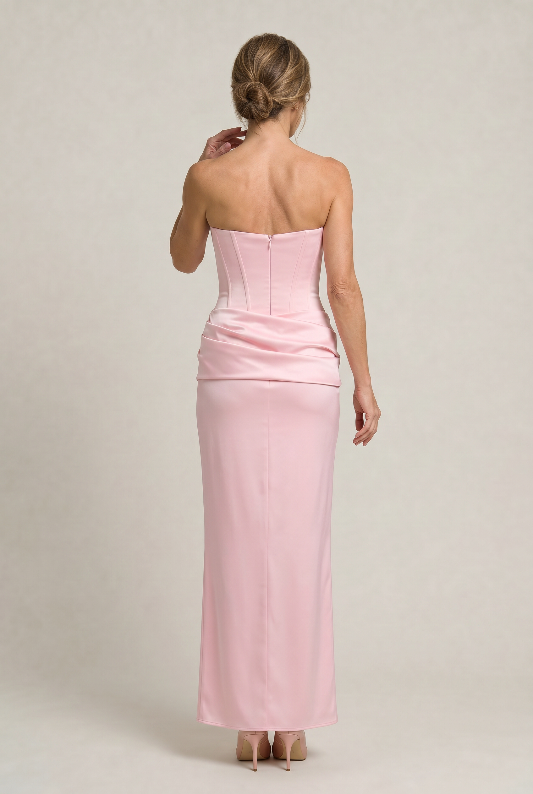Women's Corset Strapless Maxi Dress