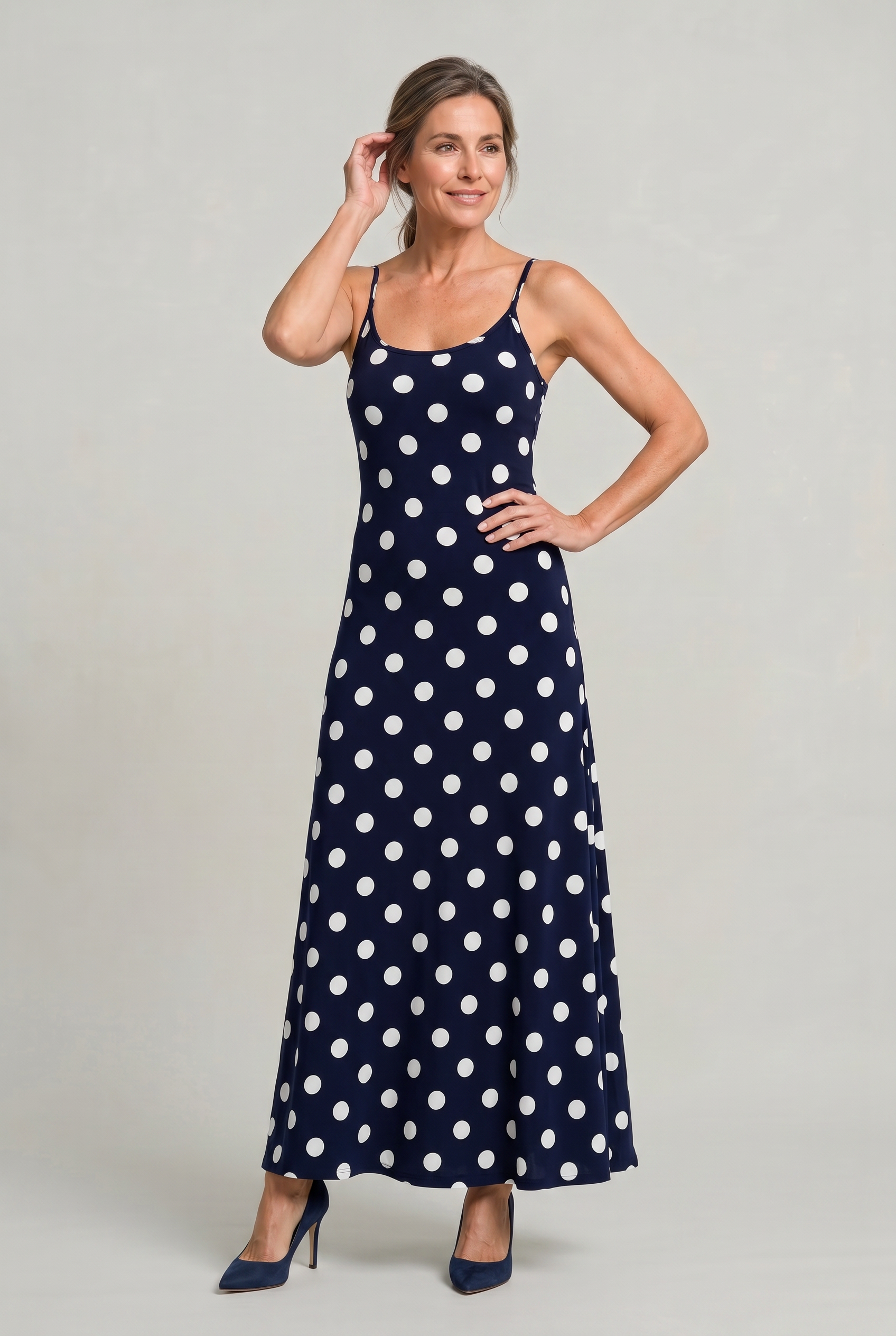 Women’s Polka Dot Cami Maxi Dress