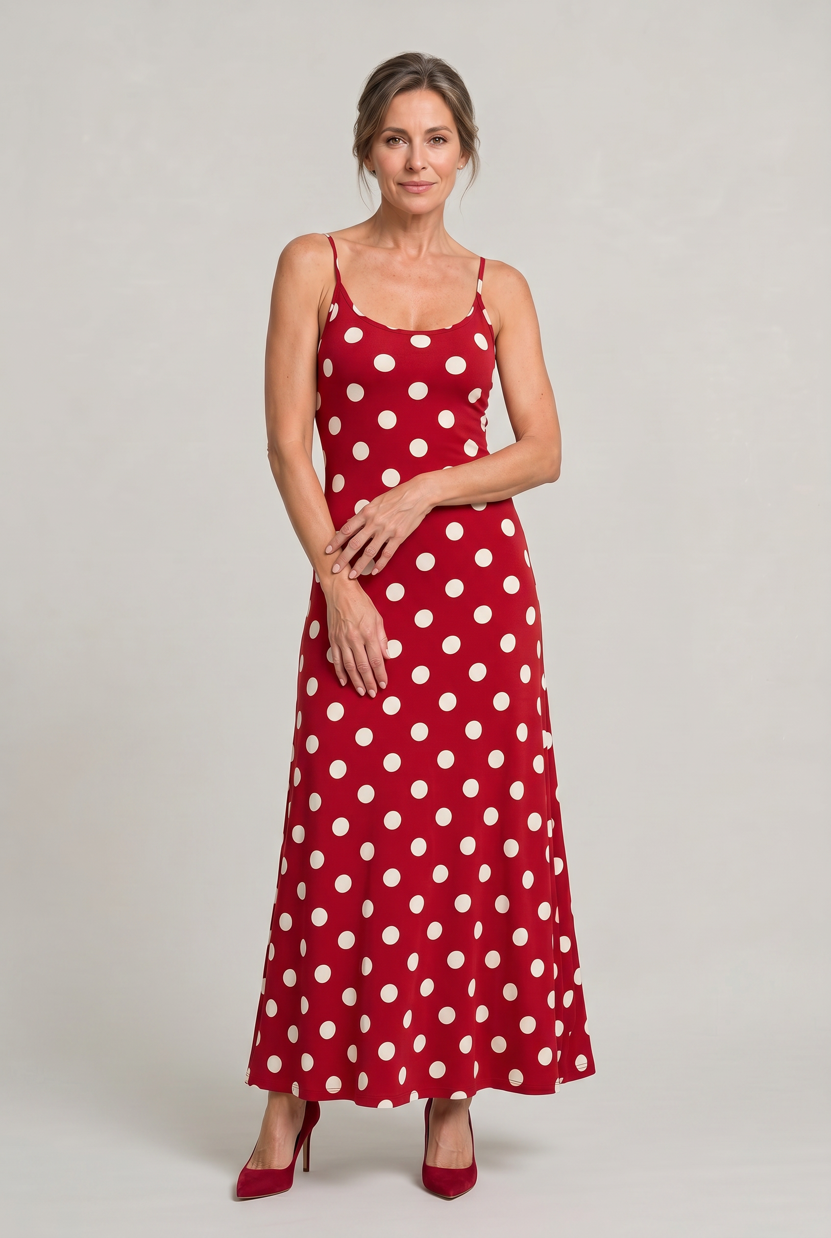 Women’s Polka Dot Cami Maxi Dress