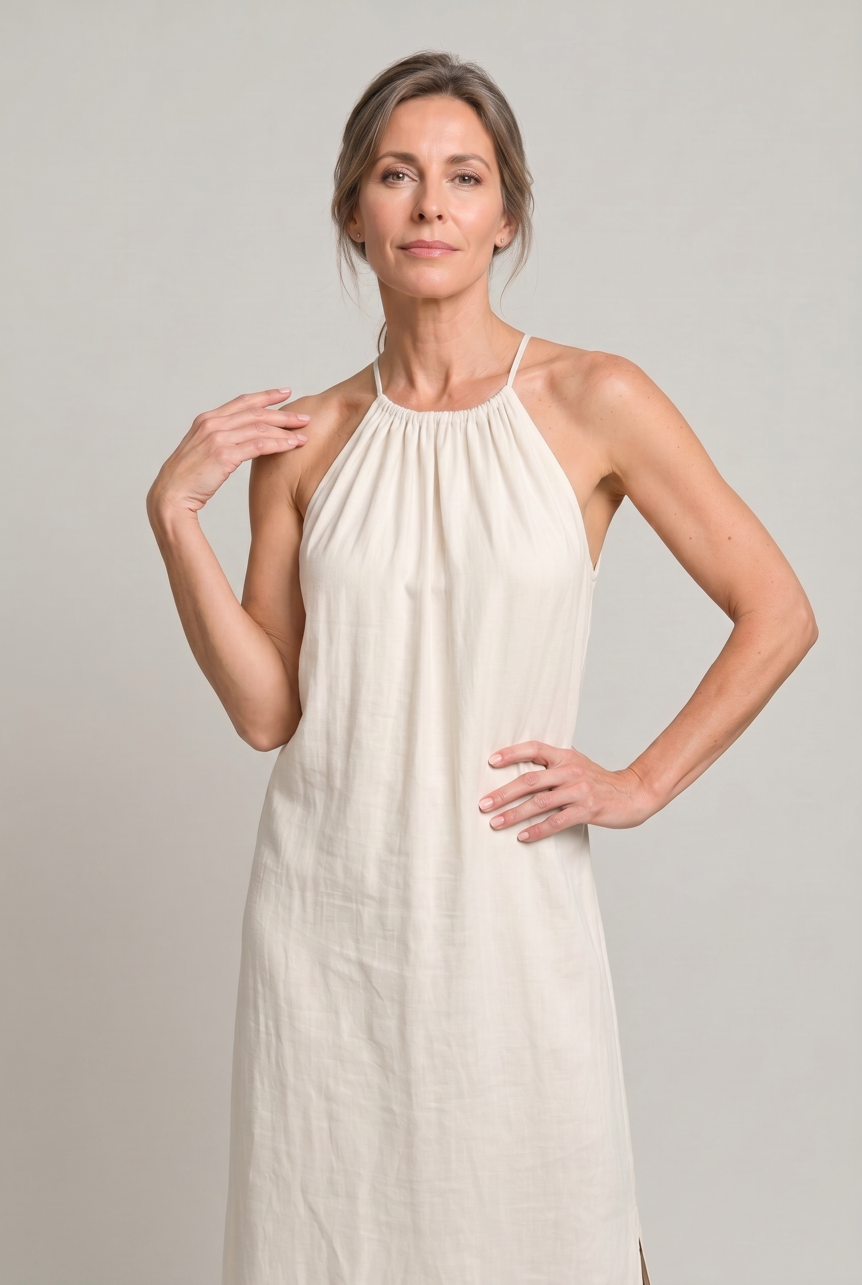 Women's Halter Neck Sleeveless Summer Maxi Dress
