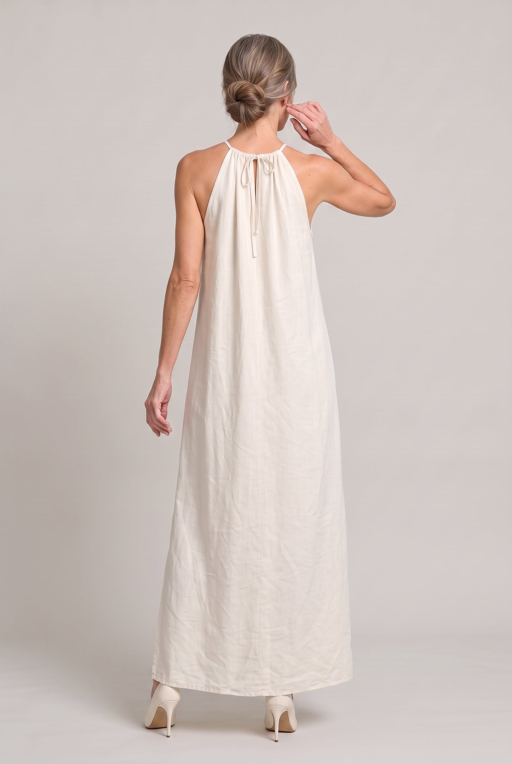 Women's Halter Neck Sleeveless Summer Maxi Dress