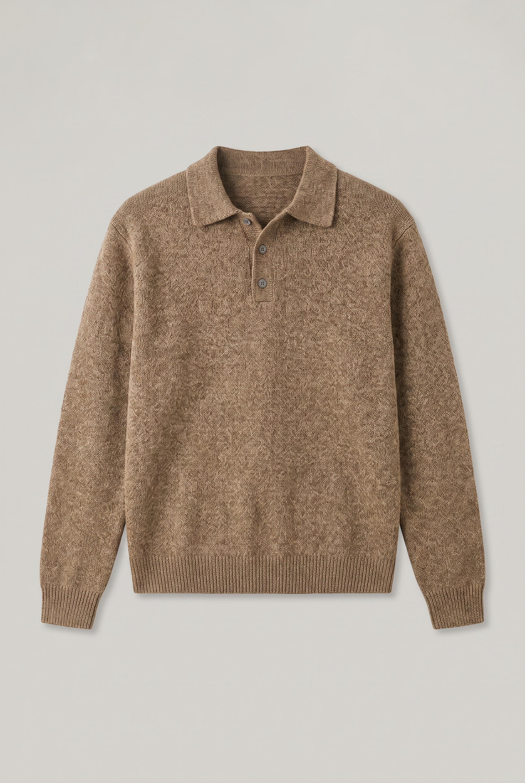 Men's Knitted Polo Jumper – Collared Long Sleeve Sweater