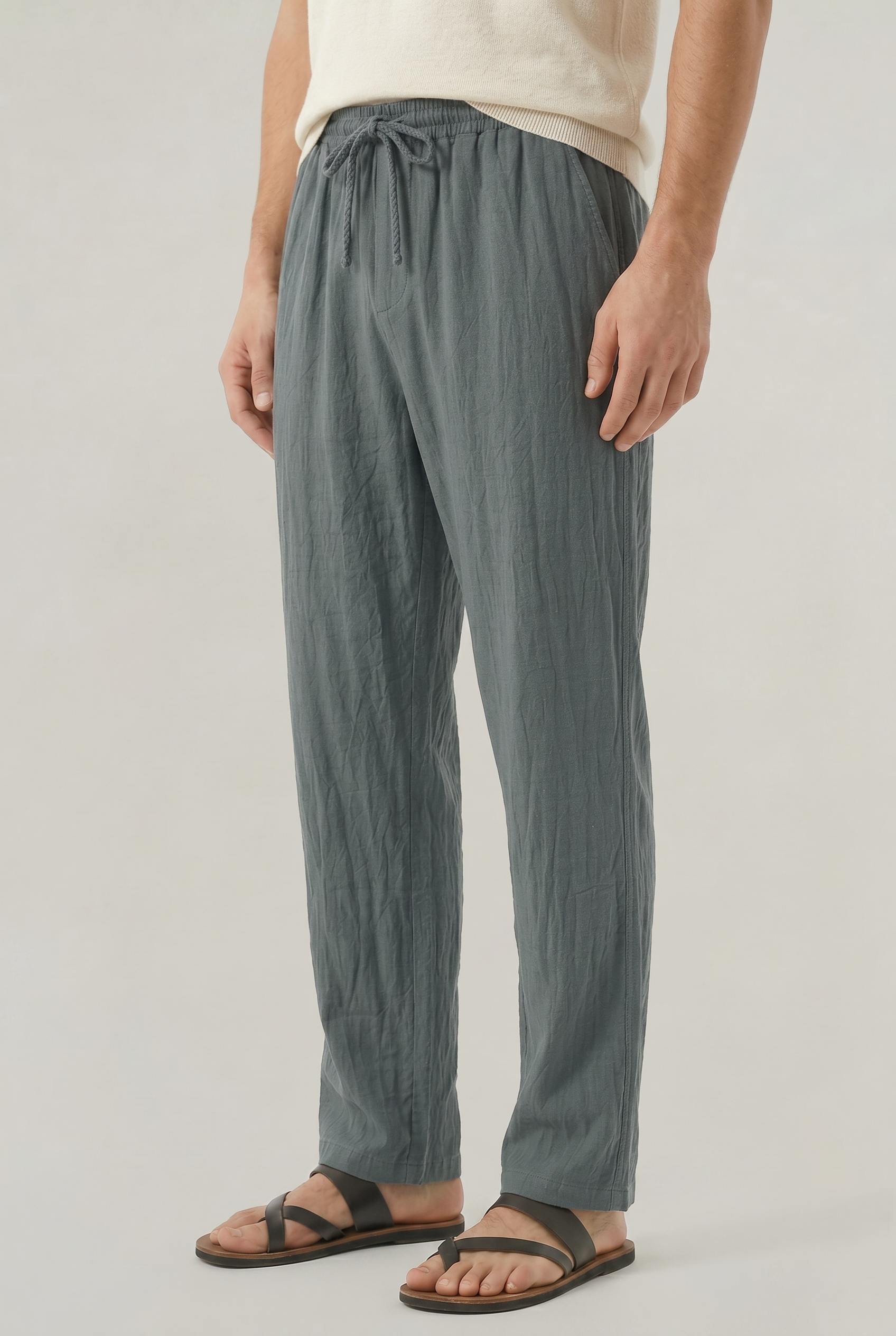 Men's Linen Drawstring Pantalon