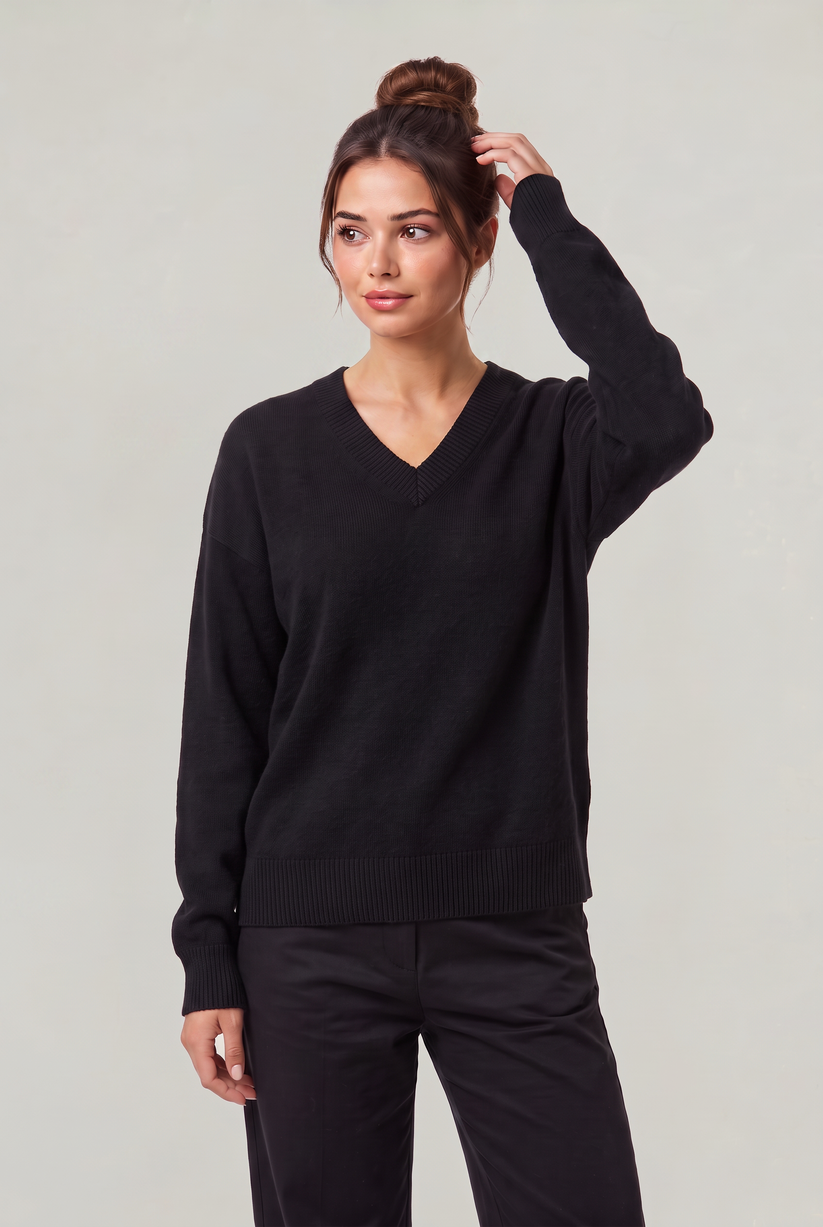Women’s Wool V Neck Jumper