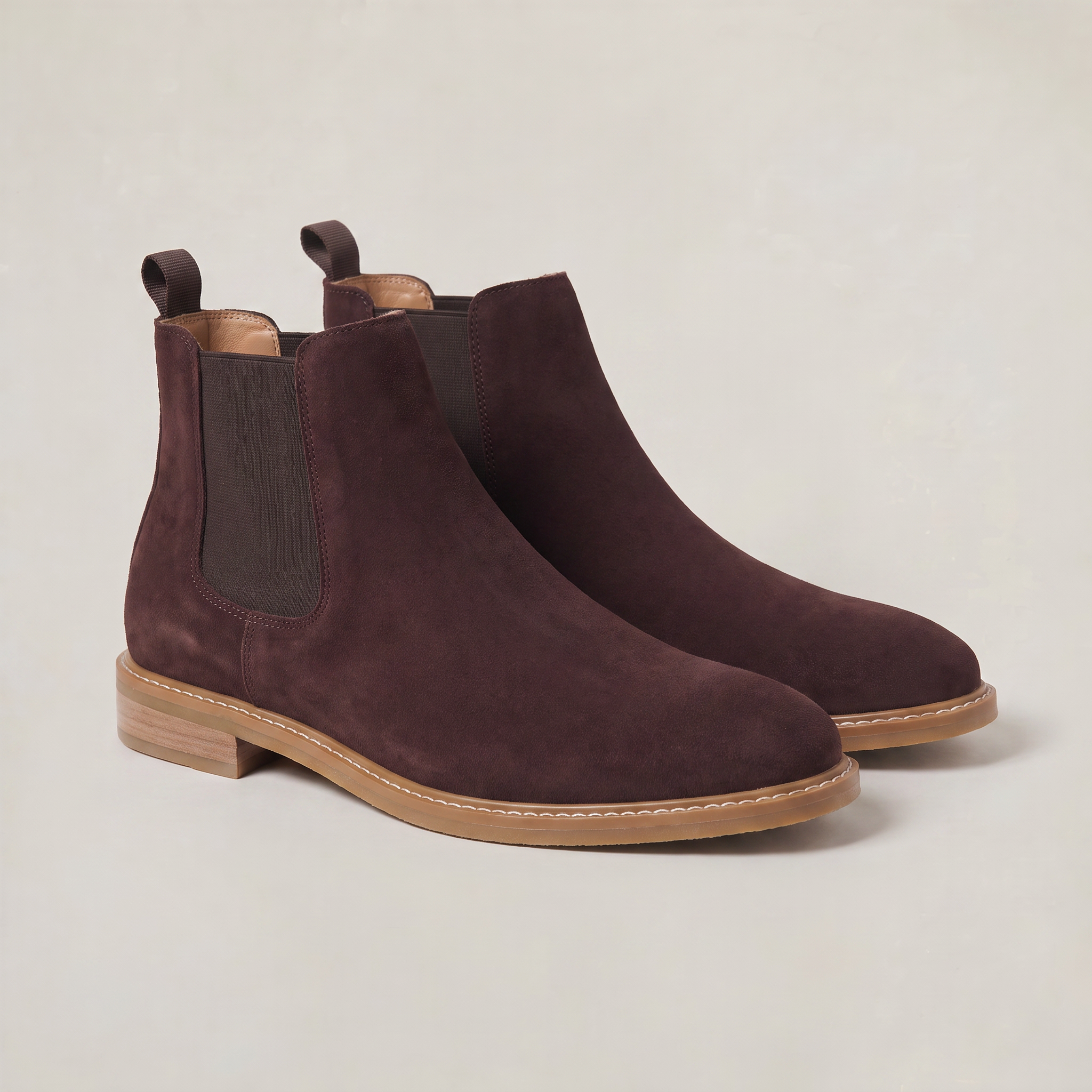 Men's Suede Look Chelsea Boots - Slip On Ankle Boots