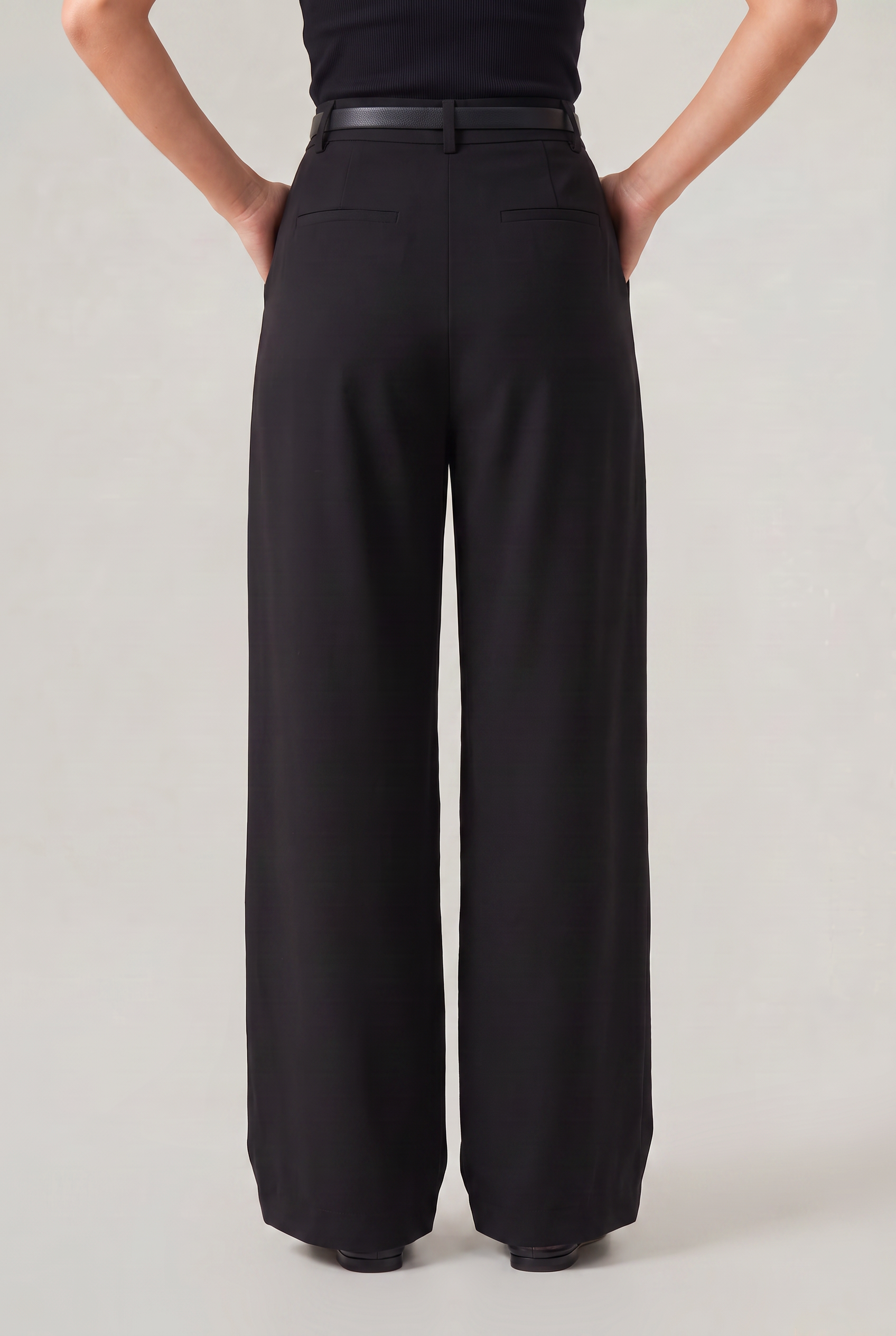 Women’s High Waisted Tailored Trousers Straight Wide Leg