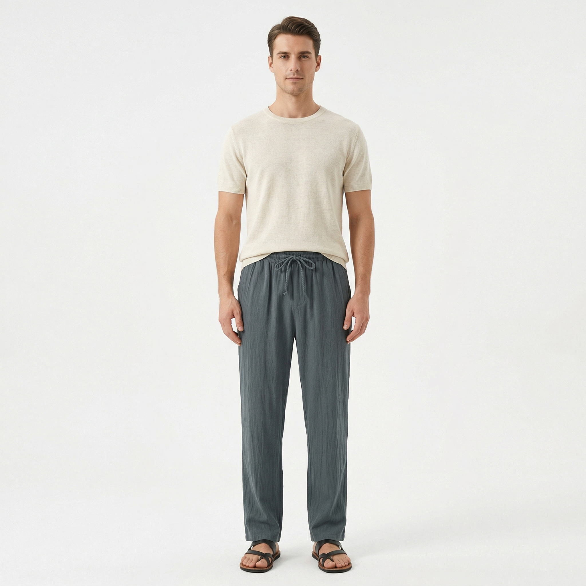 Men's Linen Drawstring Pantalon