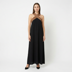 Women's Comfortable Crossed Maxi Dress