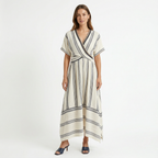 Women's Wrap Waist Midi Dress