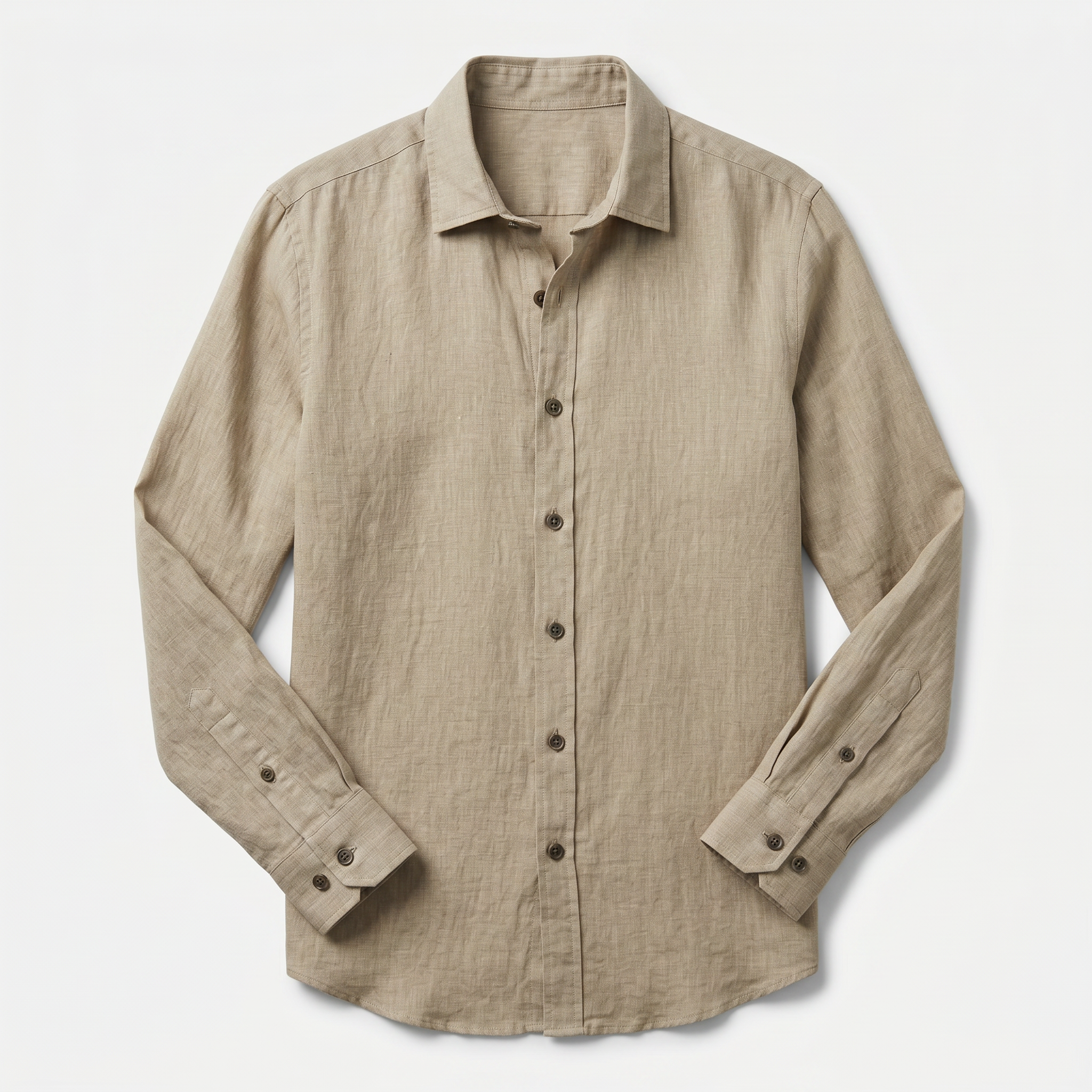 Men's Long Sleeve Cotton Button Down Shirt