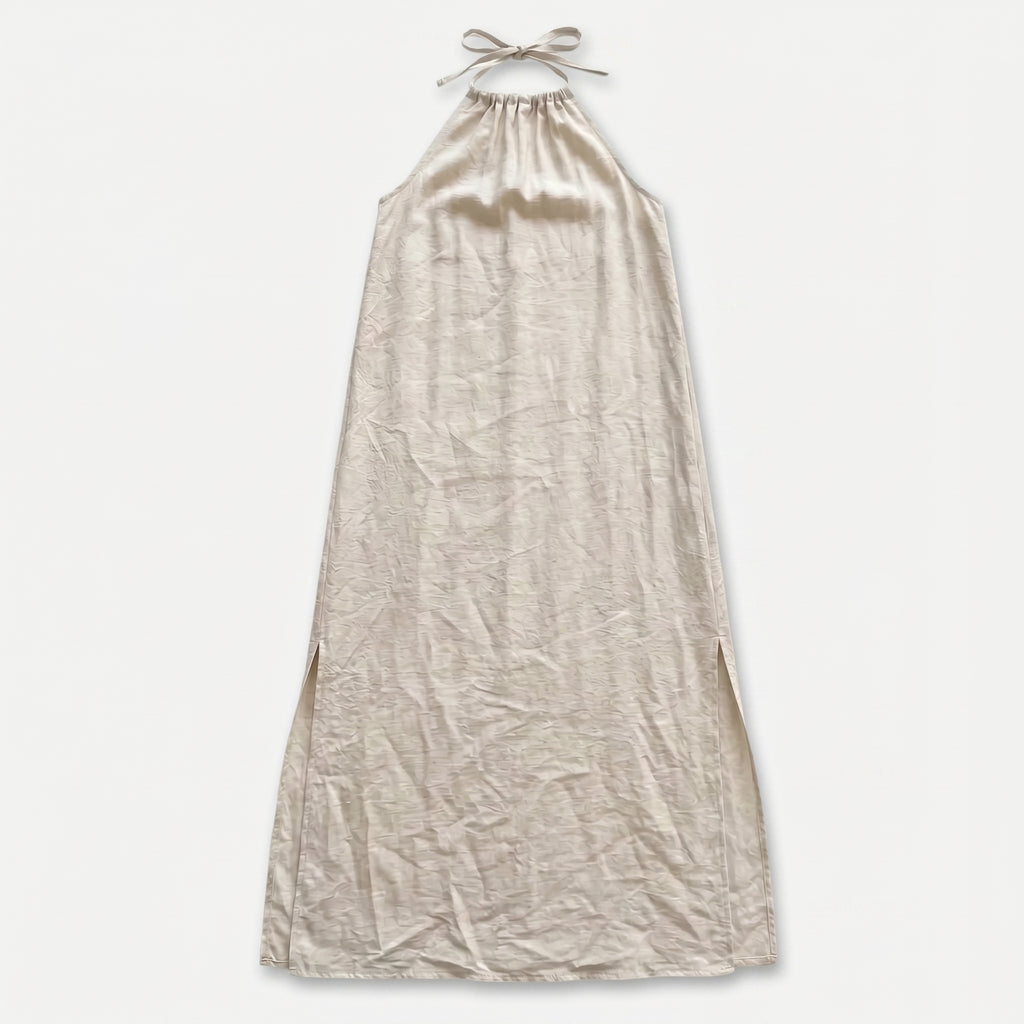 Women's Halter Neck Sleeveless Summer Maxi Dress
