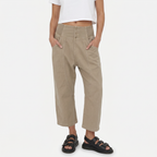 Women's Cotton Linen Wide Leg Trousers