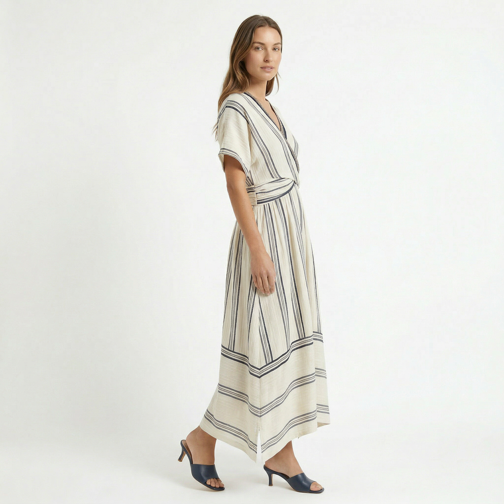 Women's Wrap Waist Midi Dress