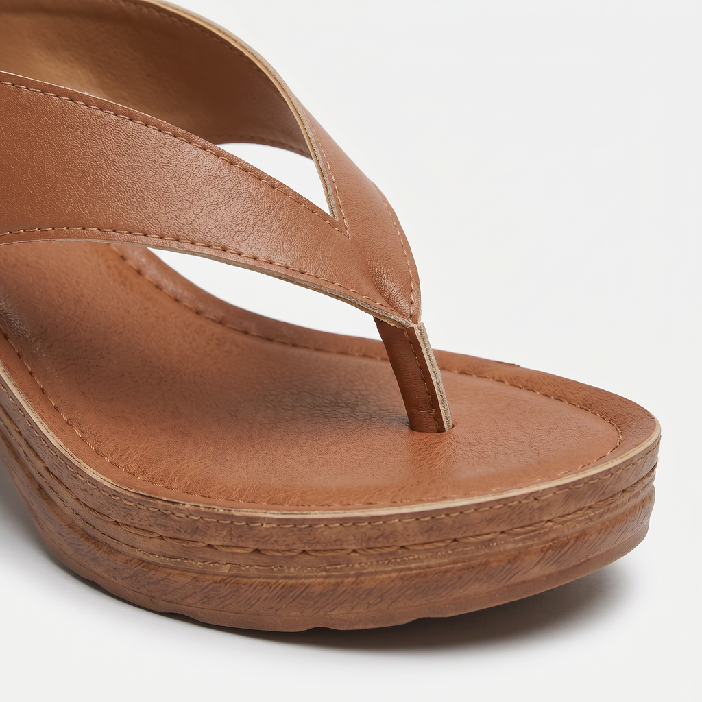Women's Chunky Heel Thong Sandals