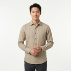 Men's Long Sleeve Cotton Button Down Shirt