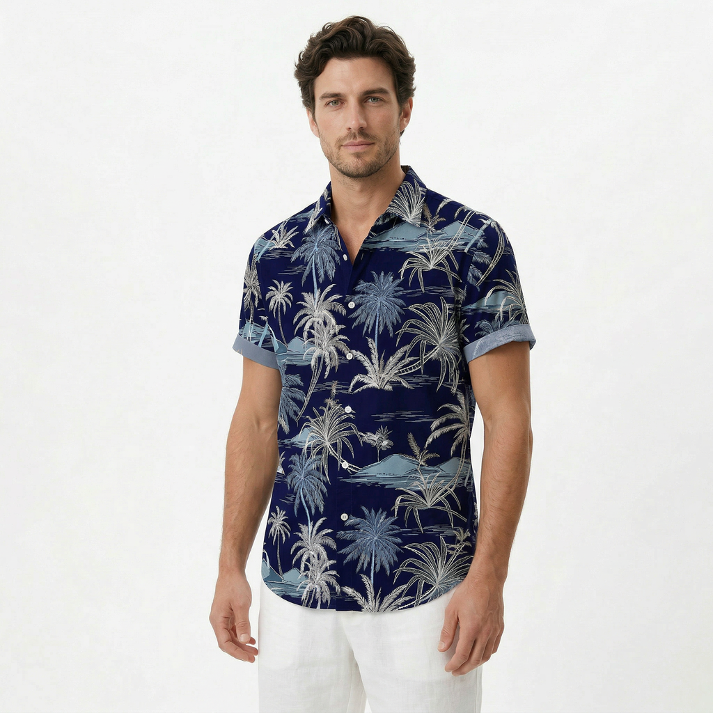 Men's Printed Floral Summer Shirt