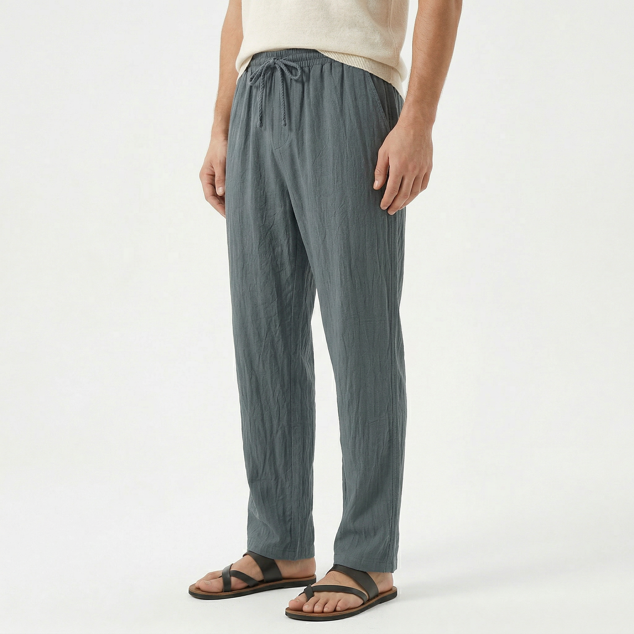 Men's Linen Drawstring Pantalon