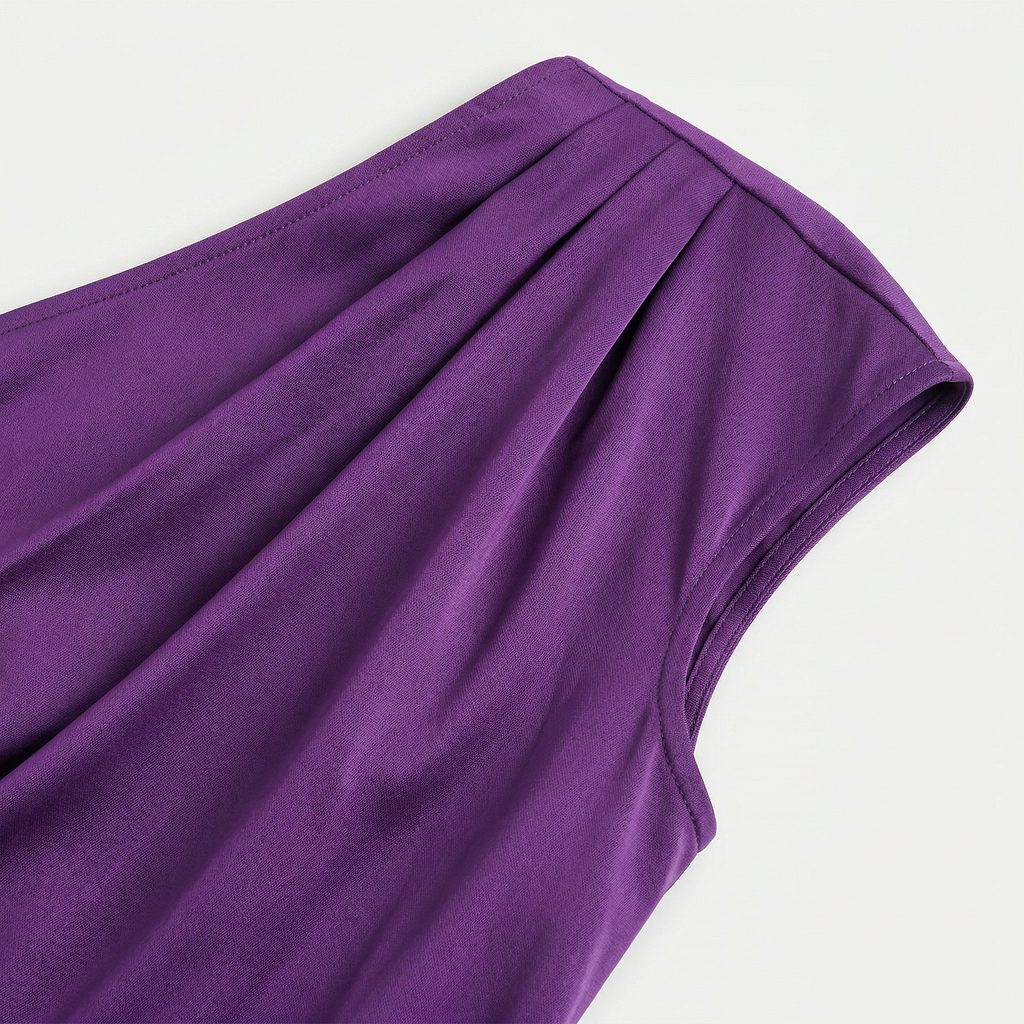 Women's One-Shoulder Maxi Evening Dress -  Asymmetric Neckline