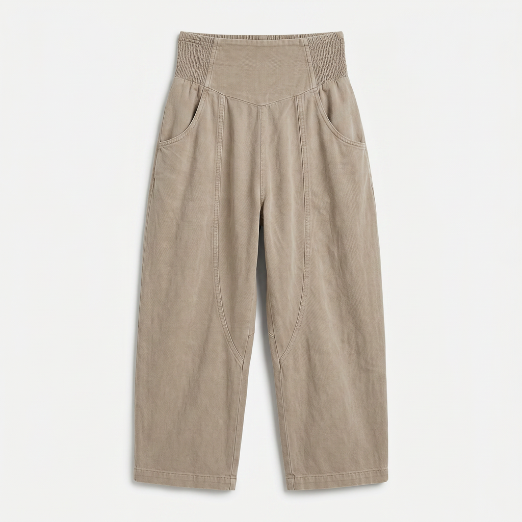 Women's Cotton Linen Wide Leg Trousers