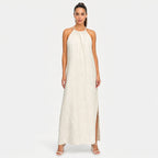 Women's Halter Neck Sleeveless Summer Maxi Dress