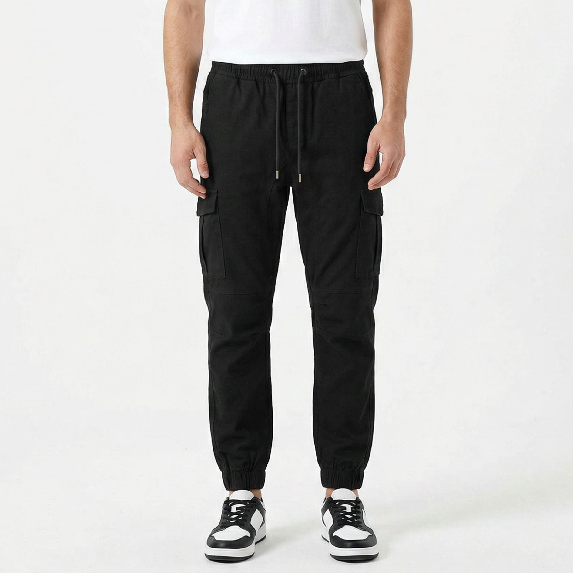 Men's Slim Fit Cotton Cargo Trousers