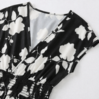 Women’s V-Neck Floral Print Summer Maxi Dress