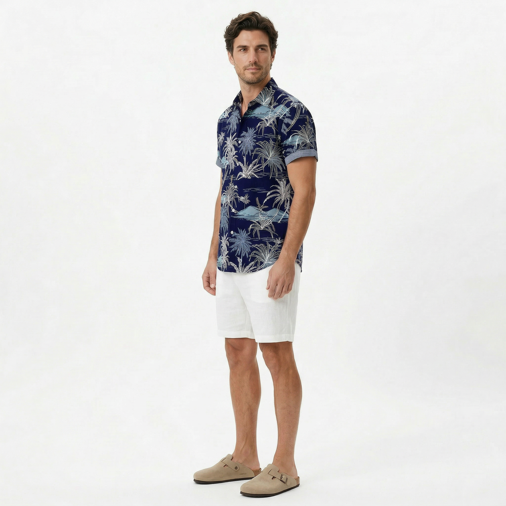 Men's Printed Floral Summer Shirt