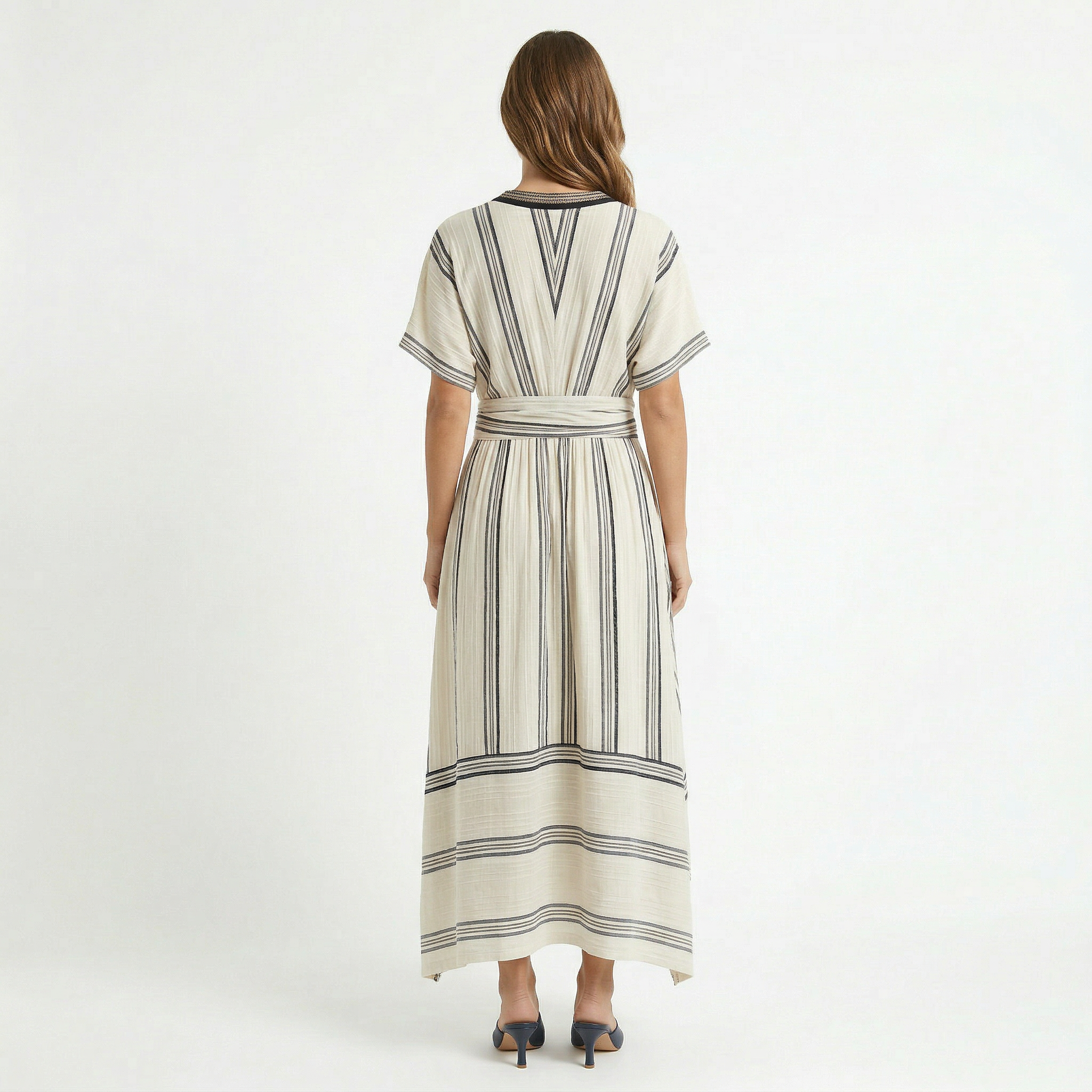Women's Wrap Waist Midi Dress