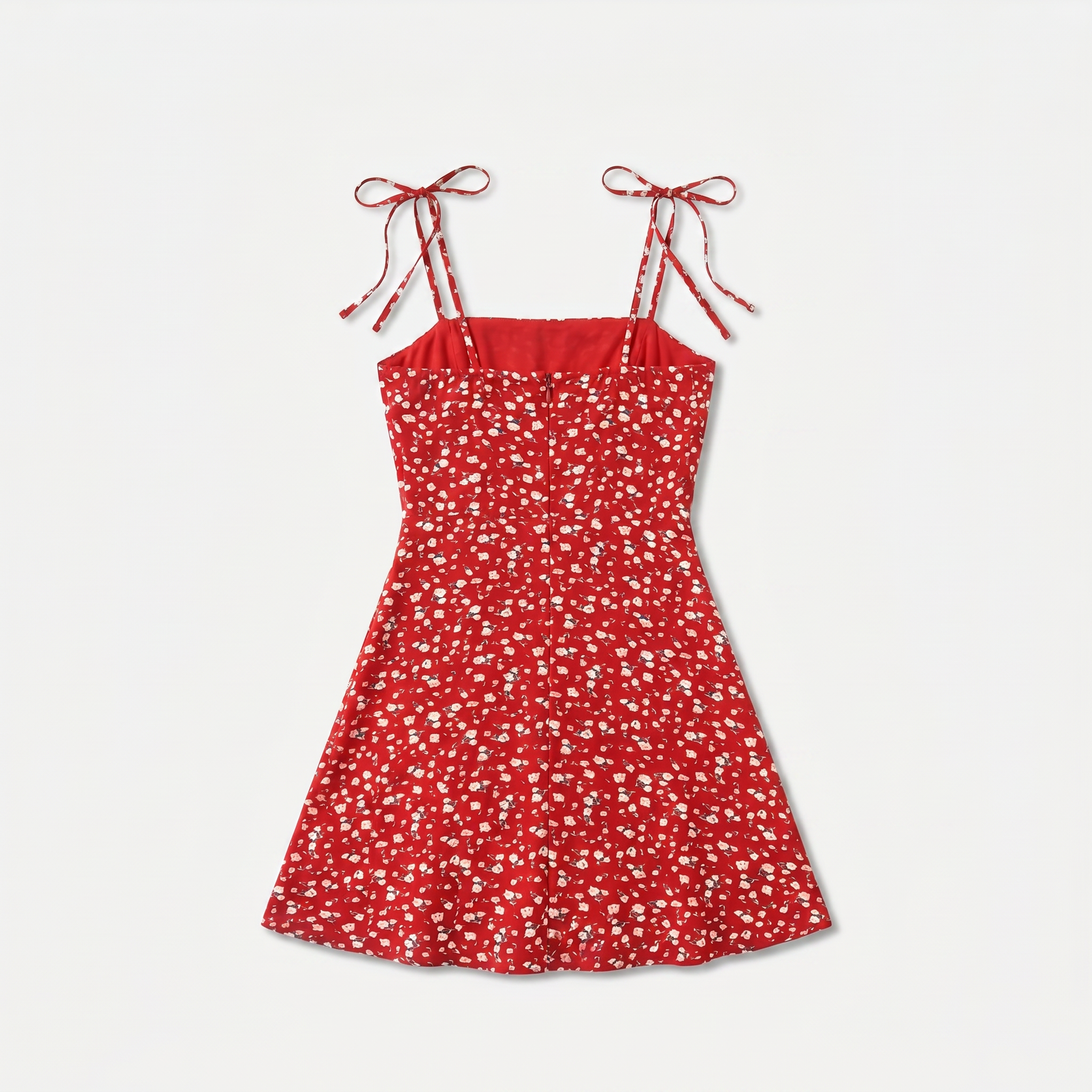 Women's Floral Print Tie Strap Mini Dress