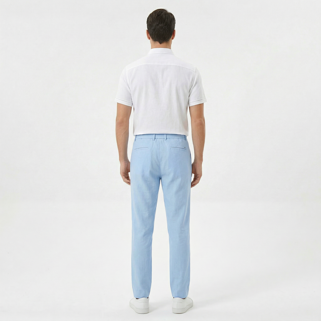Birchbourne - Men’s Summer Drawstring Waist Straight Leg Pants