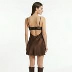Women's Lace Slip Satin Mini Dress