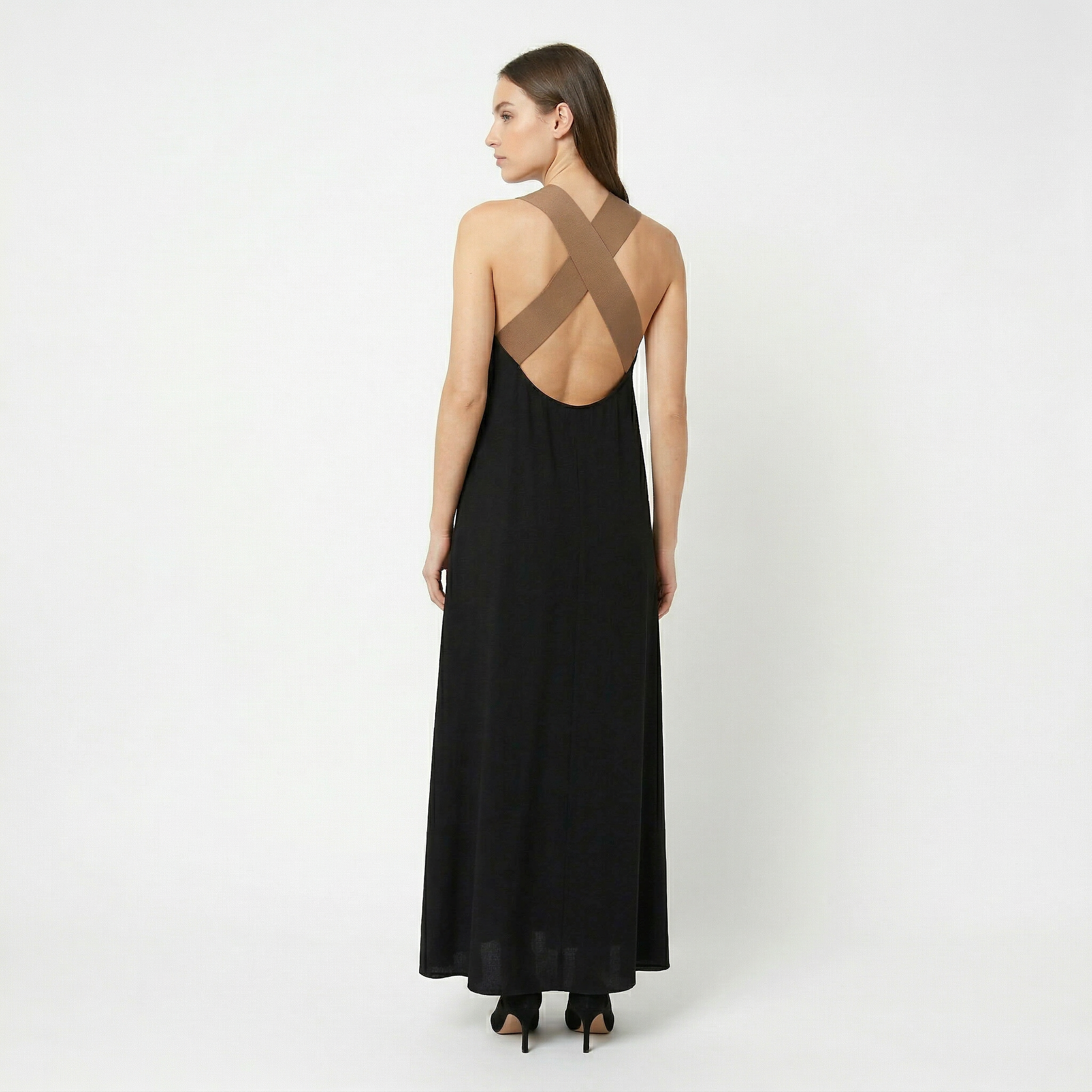 Women's Comfortable Crossed Maxi Dress