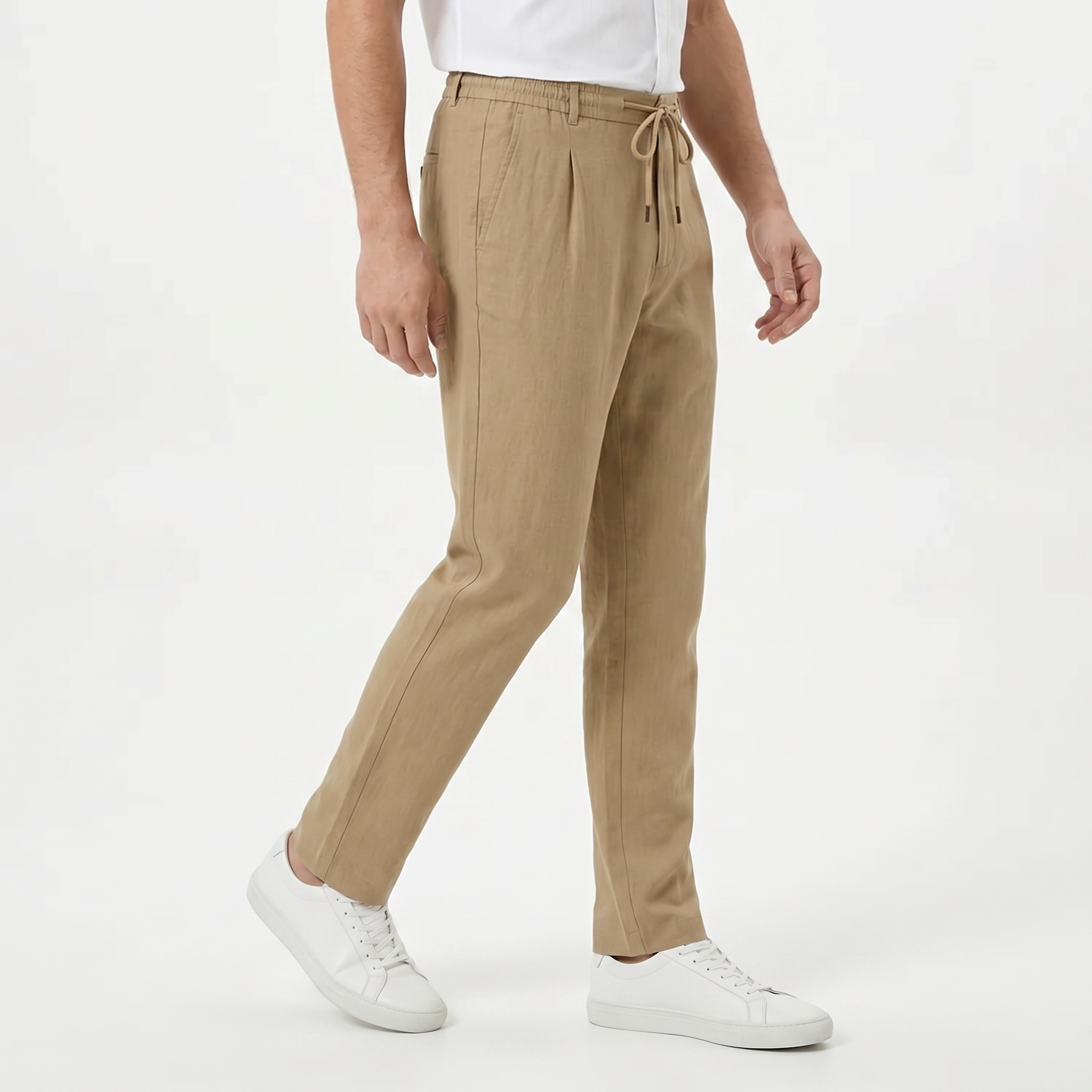 Birchbourne - Men’s Summer Drawstring Waist Straight Leg Pants