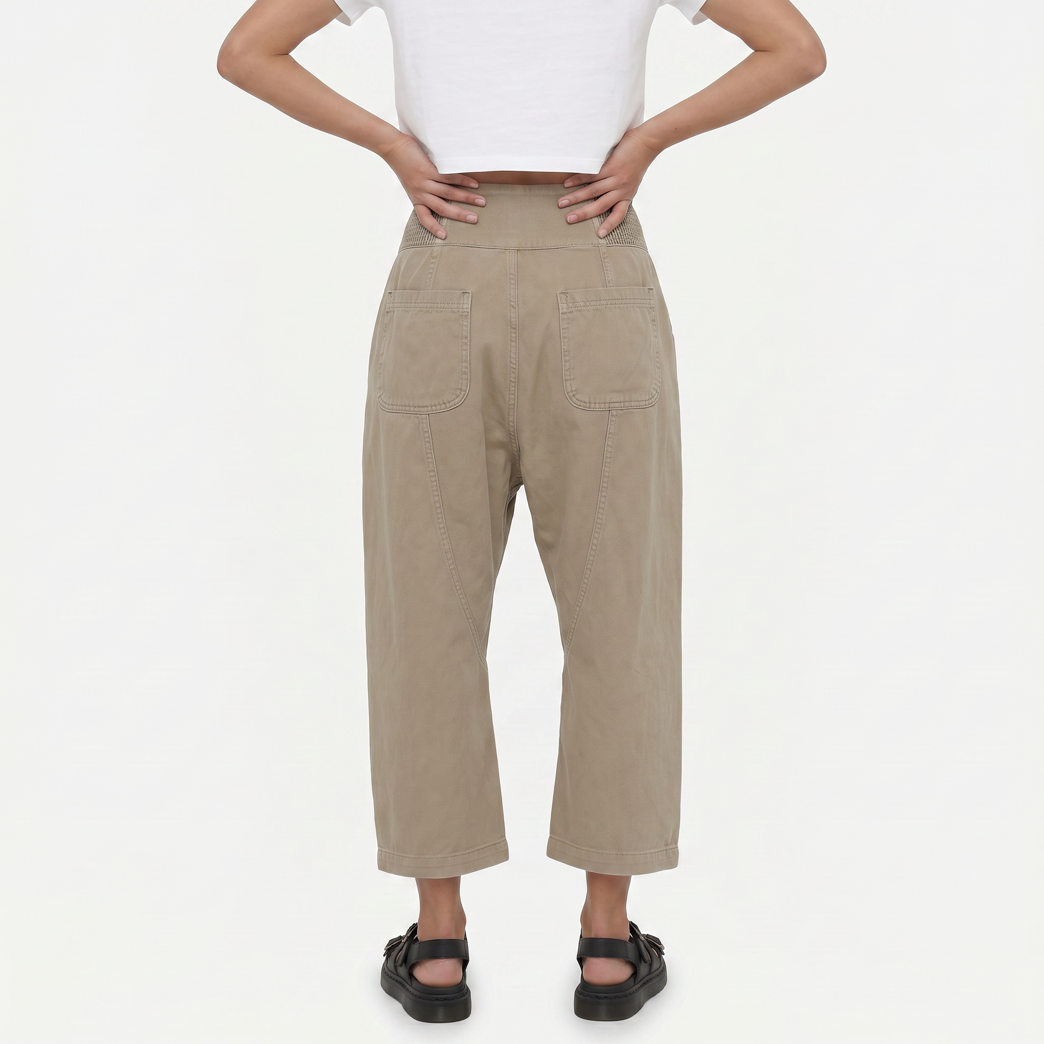 Women's Cotton Linen Wide Leg Trousers