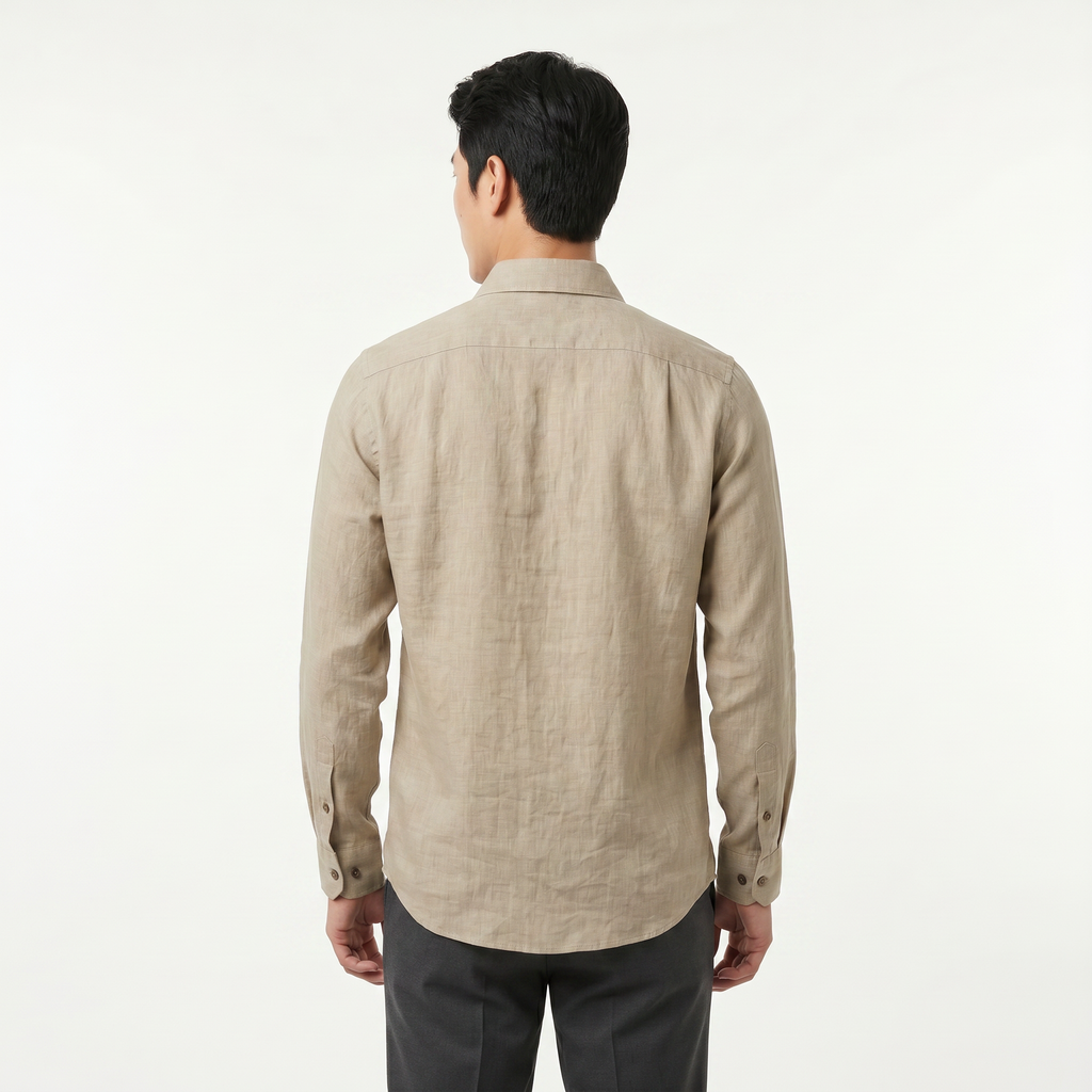 Men's Long Sleeve Cotton Button Down Shirt