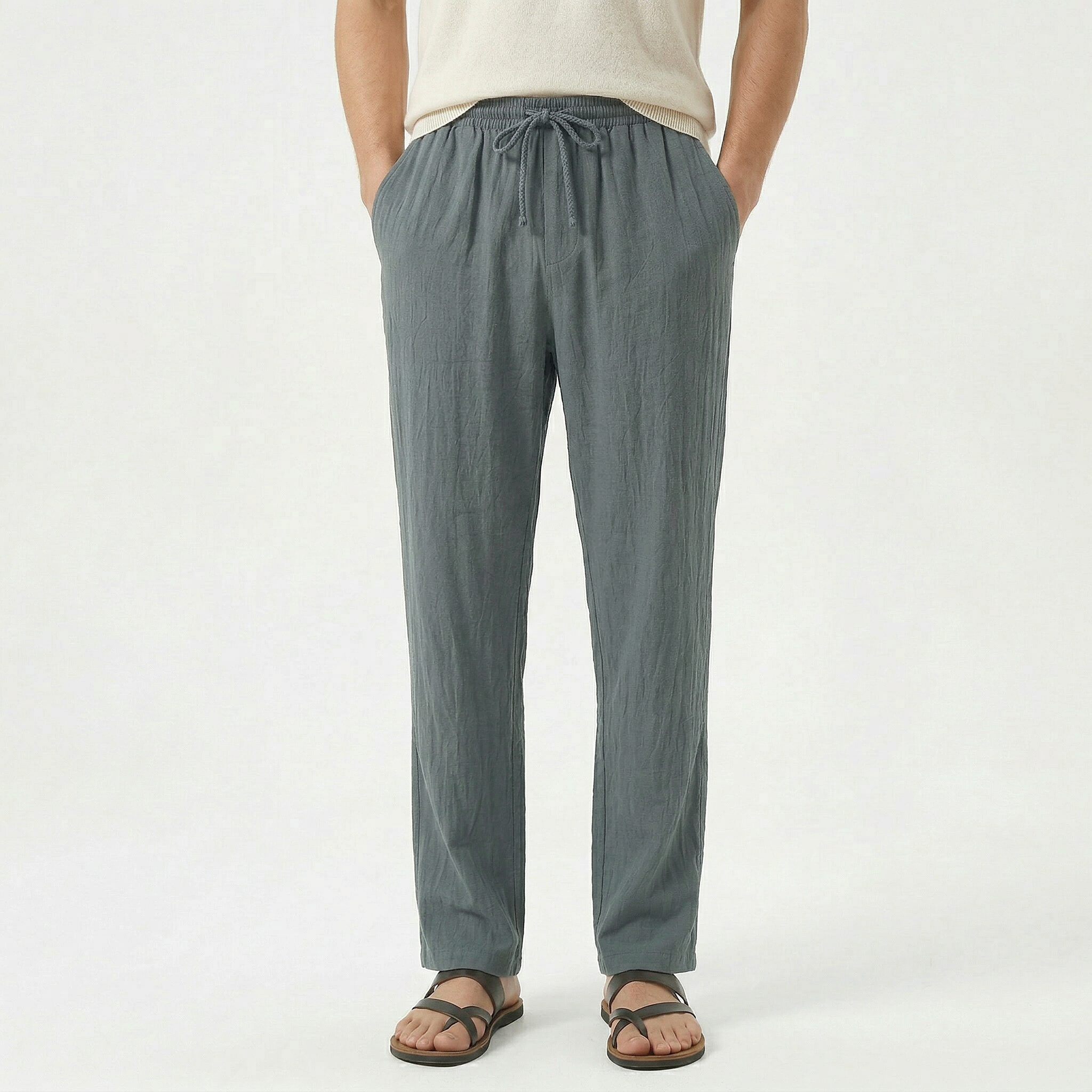 Men's Linen Drawstring Pantalon