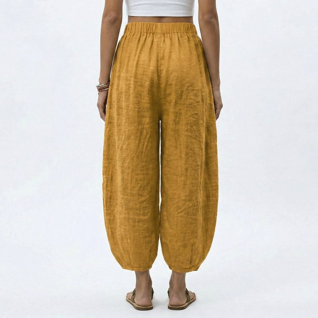 Women's Wide Leg Linen Trousers