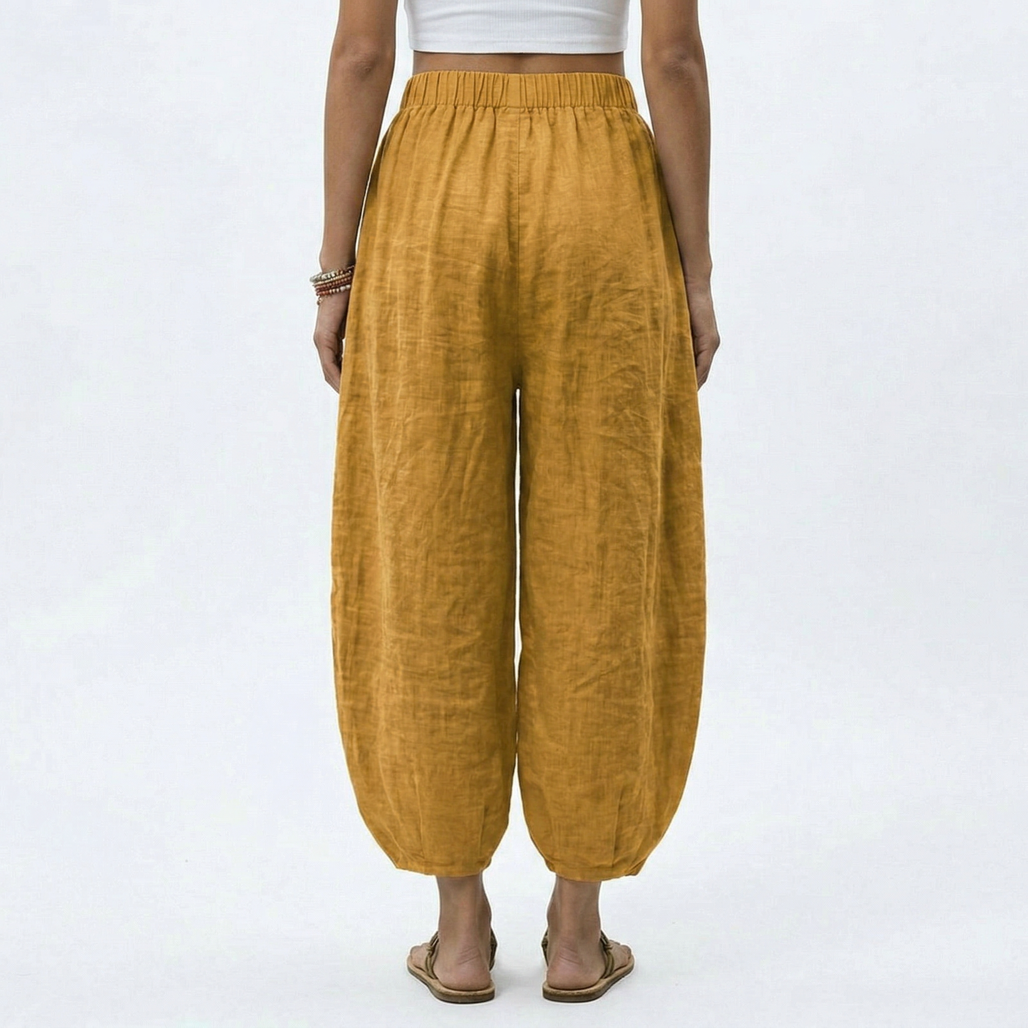 Women's Wide Leg Linen Trousers