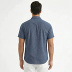 Men's Cotton-Linen Short Sleeve Shirt