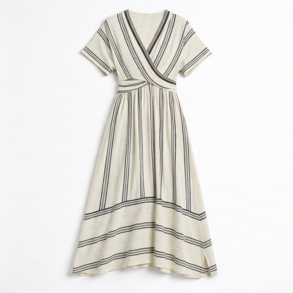 Women's Wrap Waist Midi Dress