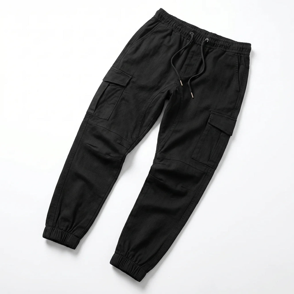 Men's Slim Fit Cotton Cargo Trousers
