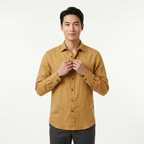 Men's Long Sleeve Cotton Button Down Shirt