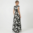 Women’s V-Neck Floral Print Summer Maxi Dress