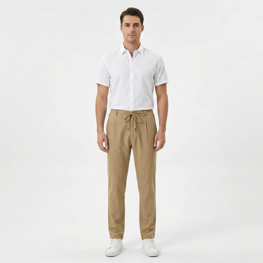 Birchbourne - Men’s Summer Drawstring Waist Straight Leg Pants