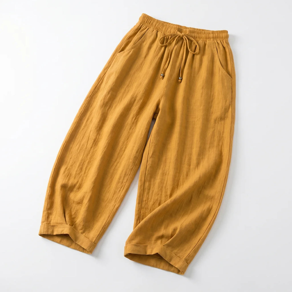 Women's Wide Leg Linen Trousers